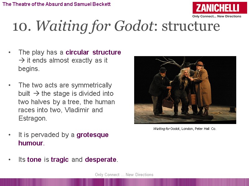 The play has a circular structure  it ends almost exactly as it begins.